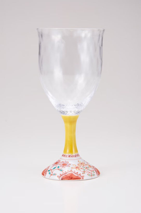 Kutani Glass – Wine Glass (Large) – Floral