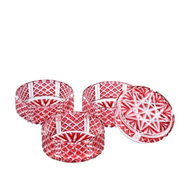 Three-Tier Lidded Vessel | Ruby Red