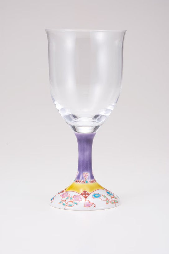 Kutani Glass – Wine Glass (Large) – Floral