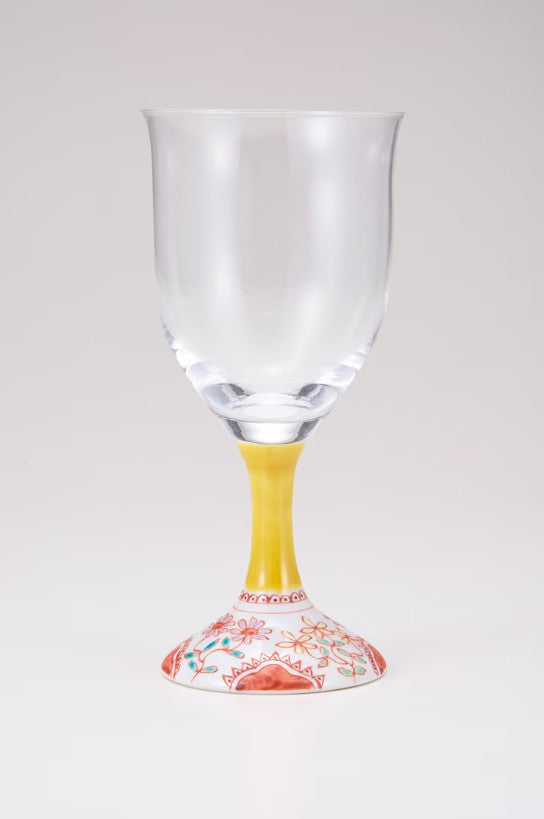 Kutani Glass – Wine Glass (Large) – Floral