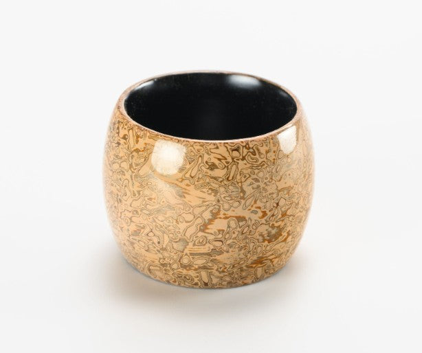 Daruma Sake Cup – Marble Tsugaru Lacquer