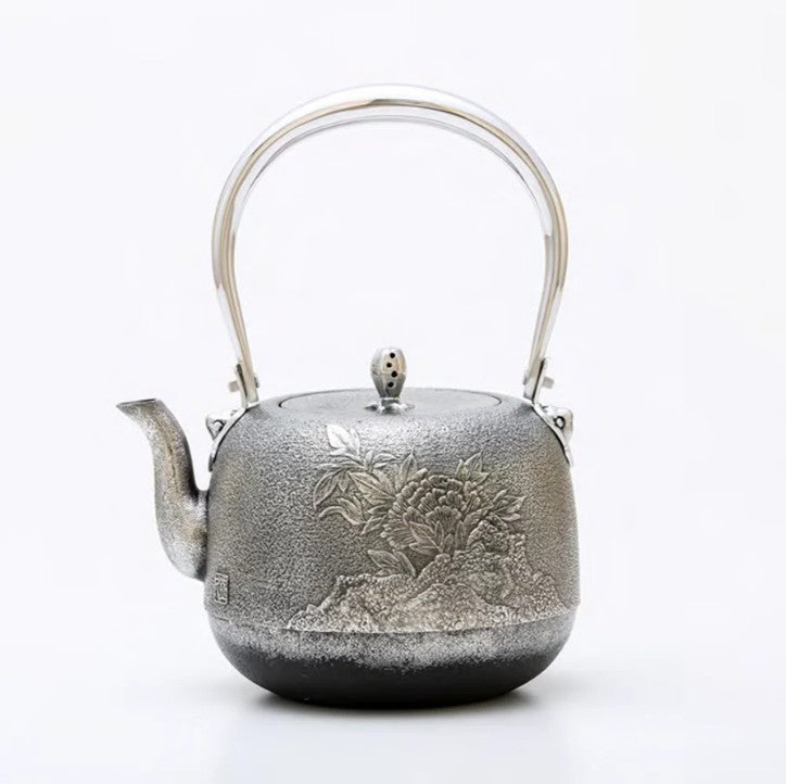 Satetsu Botan Natsume-Shaped Cast Iron Tetsubin (Inquiry Product)