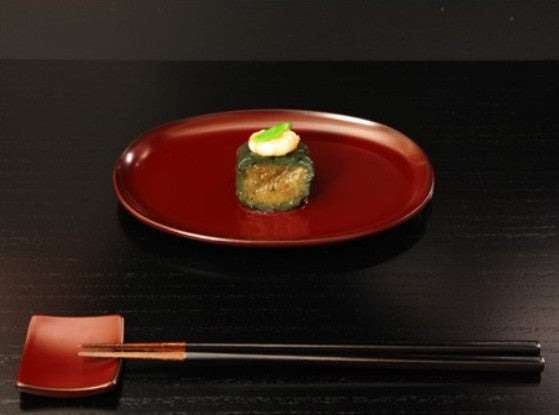 Oval Koban Plate – Kodaishu Lacquer